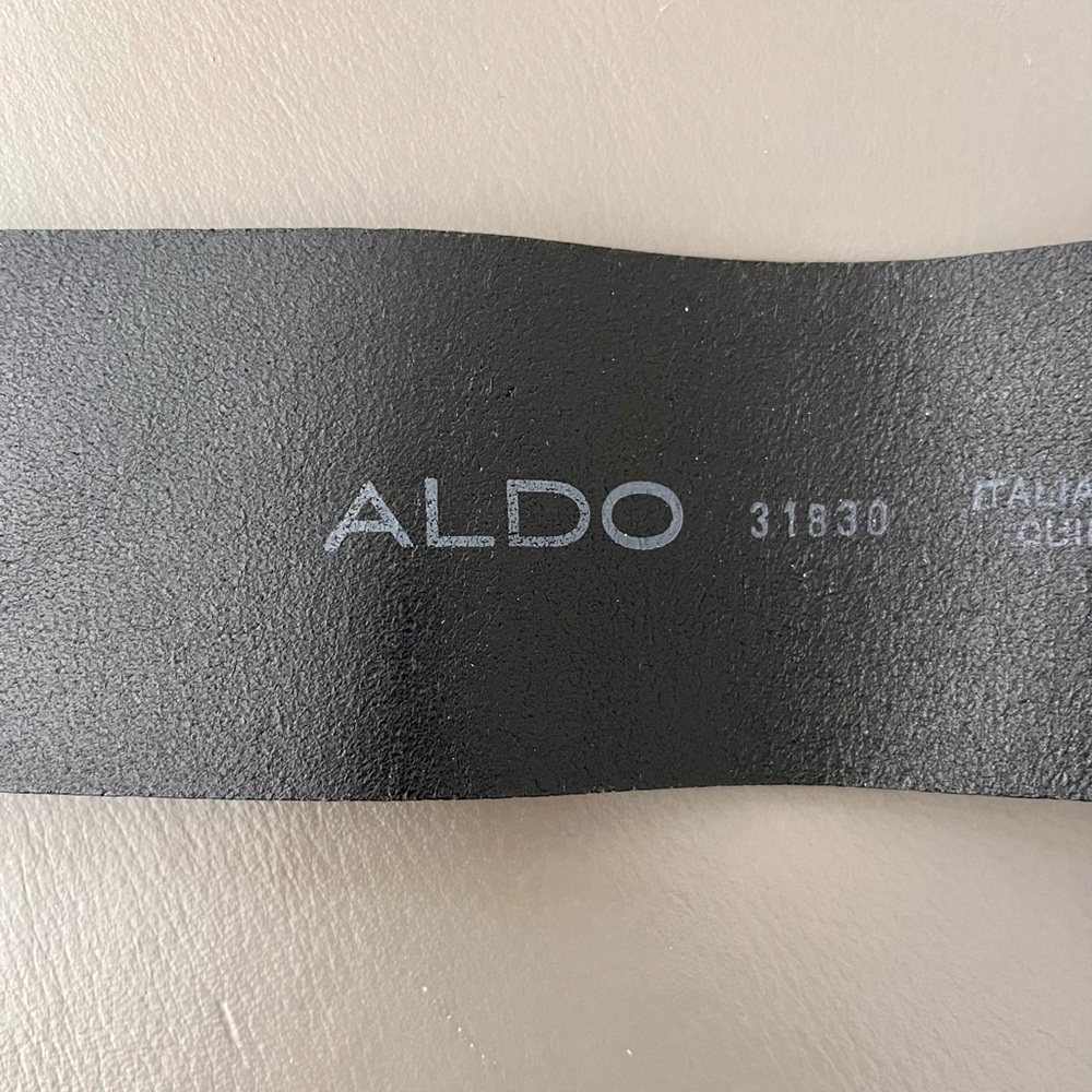Vintage “Aldo” Italian Leather Black Boho Belt w Rhinestones - Made in Canada 🇨🇦 - Picture 3 of 11